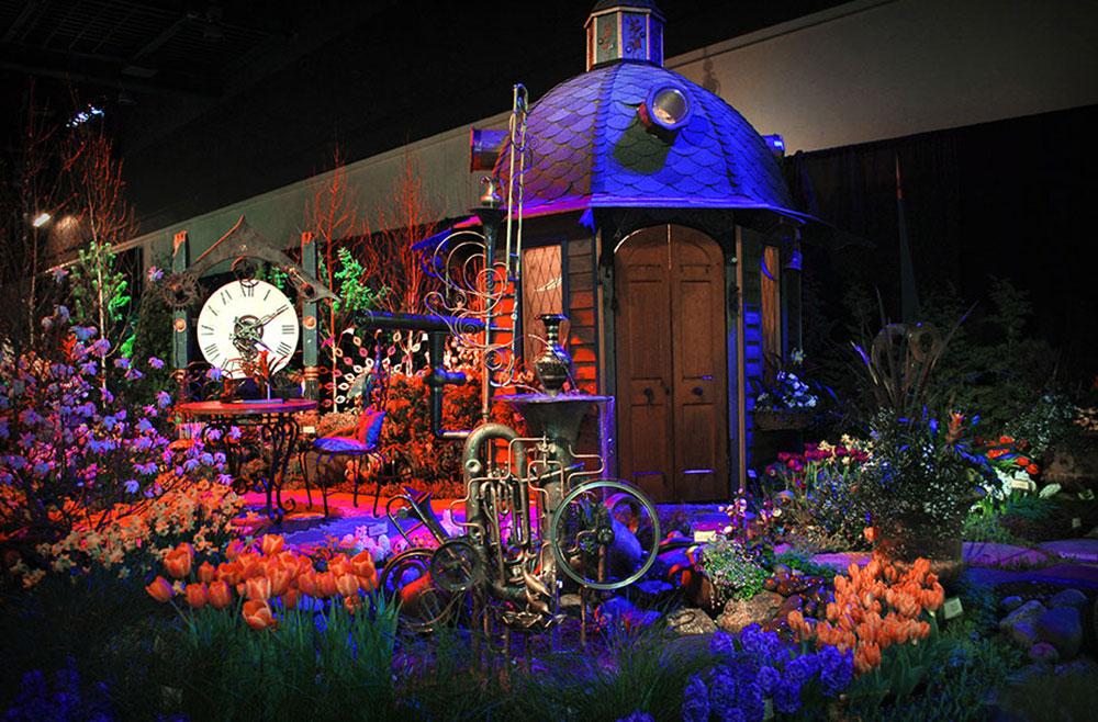Fountain sculpture, Seattle, WA  Displayed at the 2015 North West Flower and Garden Show as part of a display garden. Winner of the People’s Choice award. 